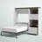 Armiead Murphy Bed with Shelves and Pull-Out out Dewsk-429139092-429139095