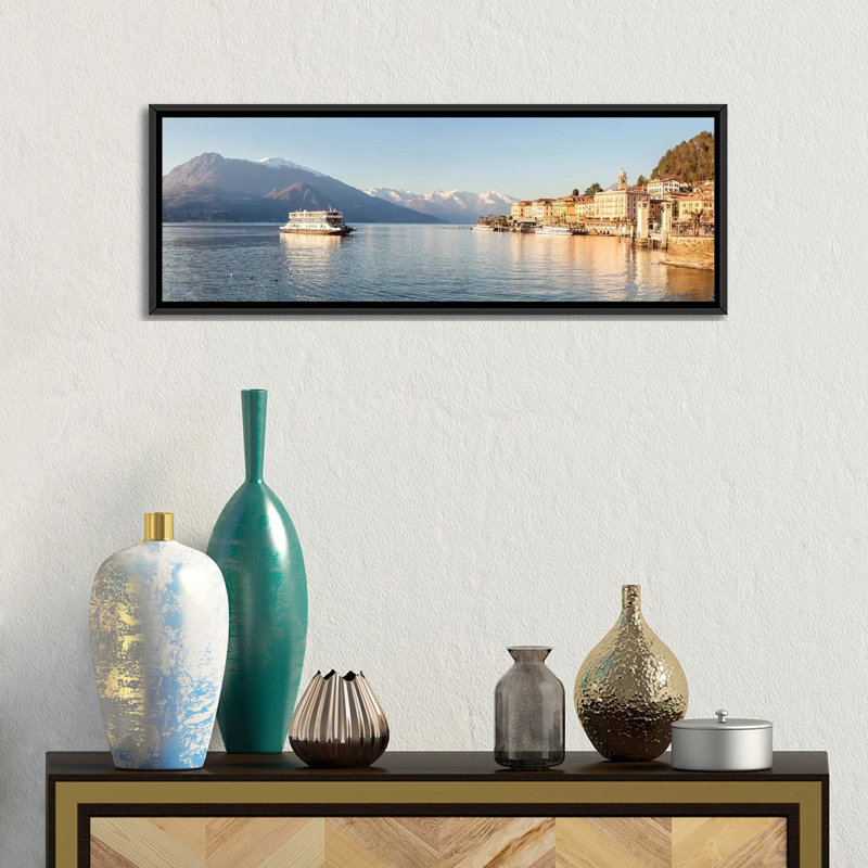 « bellagio panoramique, como lake, italie » par matteo colombo, reproduction d’impression sur toile tendue