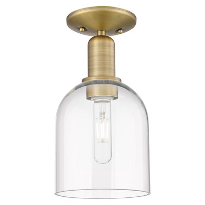 Arcadia - Bella - Plafonnier semi-encastré 6 po 1 lumière - Abat-jour transparent
