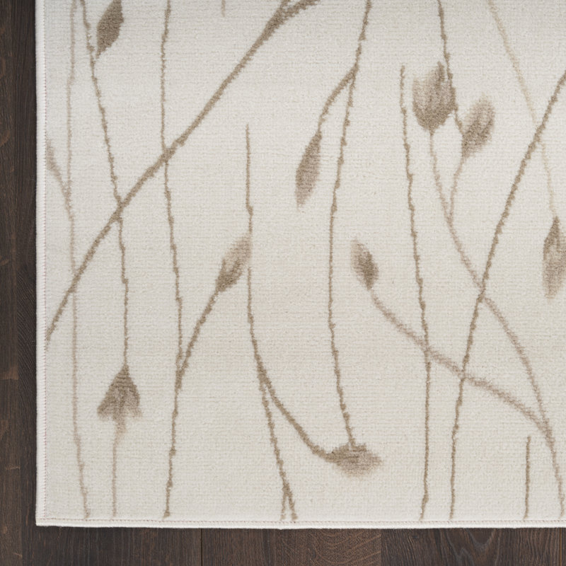 Tapis ivoire / beige Archilla, Rectangle 5 pi 3 po x 7 pi 3 po