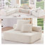 Canapé de plancher Boncle Luxury Boucle, canapé convertible compressé, canapé spacieux rempli de mousse pour le salon, siège confortable et polyvalent-710994111
