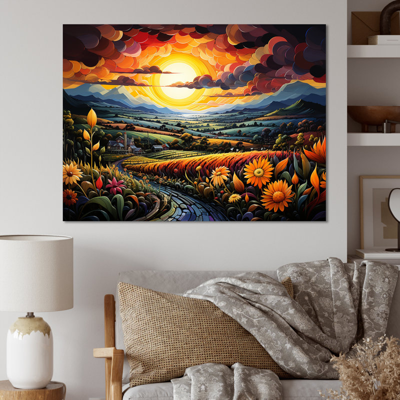 «Whimsical Magical Fields» sur impression sur toile, Toile tendue, H 16 po x l 32 po x P 1 po