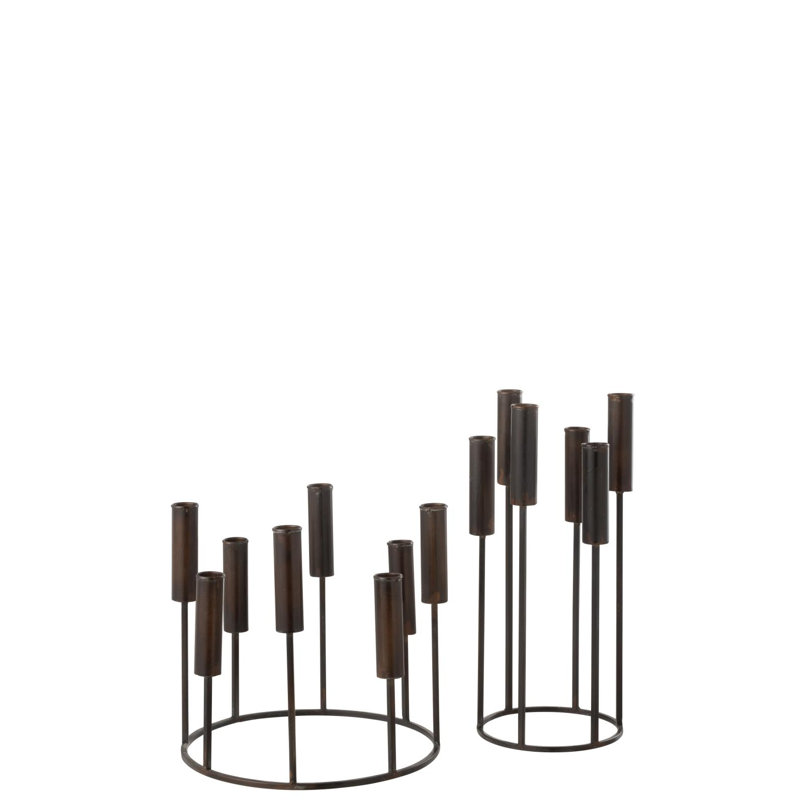 2 Piece Iron Tabletop Candelabra Set