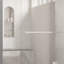 Porte-serviettes de douche tubulaire standard de centre à centre 16 pouces Brixwell TB-16SM-W sans rondelles blanc brillant