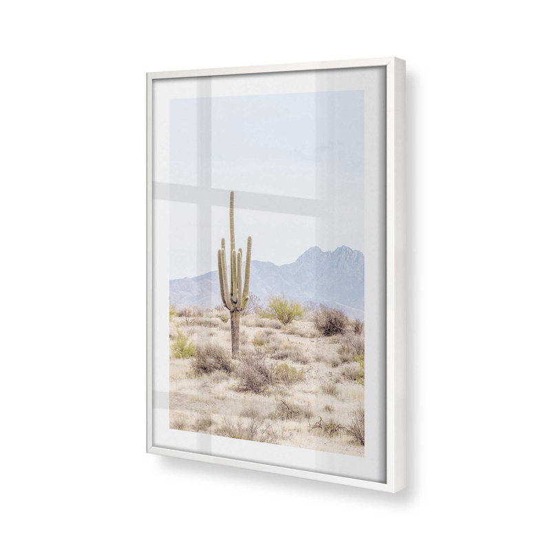 Barren Beauty Print, 21" H x 17" W x 1.25" D, Opaque White Framed