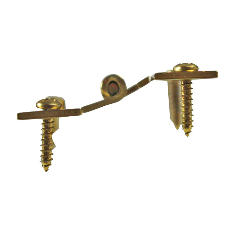 Polished Brass Square Cabinet Hinge Set