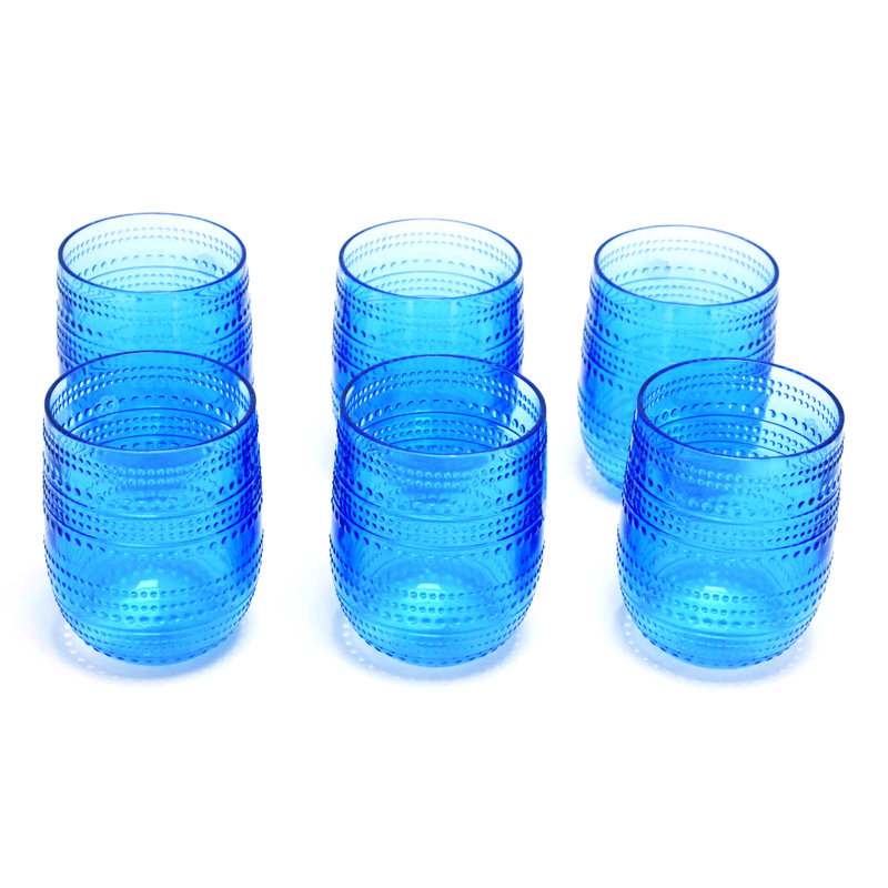 Adalet 426ml Acrylic Drinking Glass Set, Blue