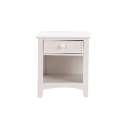 Wooden Nightstand With One Drawer, Accent Table