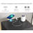 Nightstand With Wireless Charging Station And LED Lights, Bedside Table With 2 Drawers, Open Storage, 1 Pull-Out Tray, End Side Table With Charging Station, LED Night Stand With Storage,(Black)
