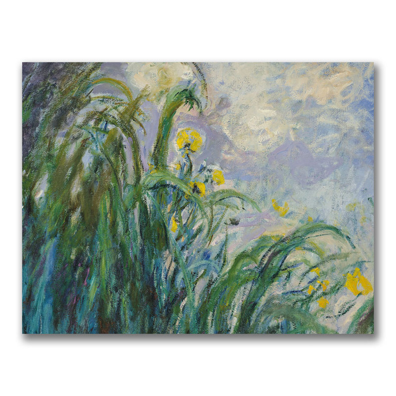 « the yellow iris » par claude monet, reproduction d’art sur toile, H 18 po x l 24 po x P 2 po