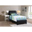 Élégant lit simple contemporain noir audacieux