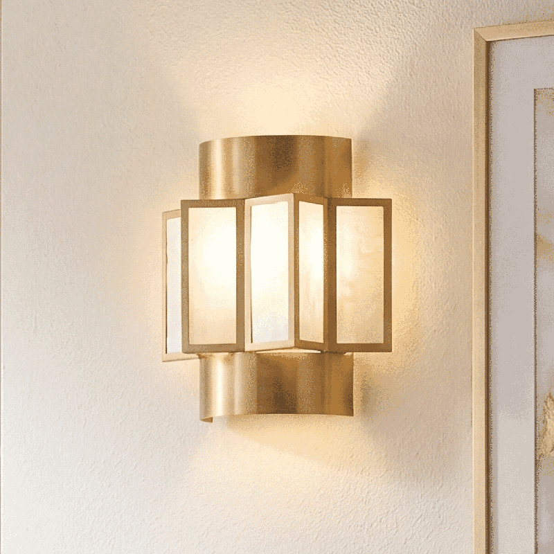  Gideon 2-Light Wall Sconce in Warm Brass