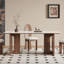 Dual Material Rock Board Top Dining Table Set-106238083