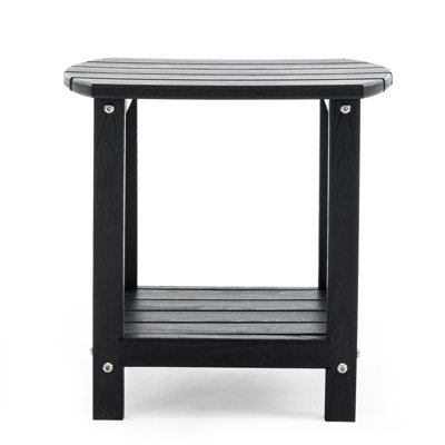 Adirondack Outdoor HDPE Patio Side Table–Weather-Resistant Poly Lumber End Table for Deck, Garden, or Poolside by Highland Dunes
