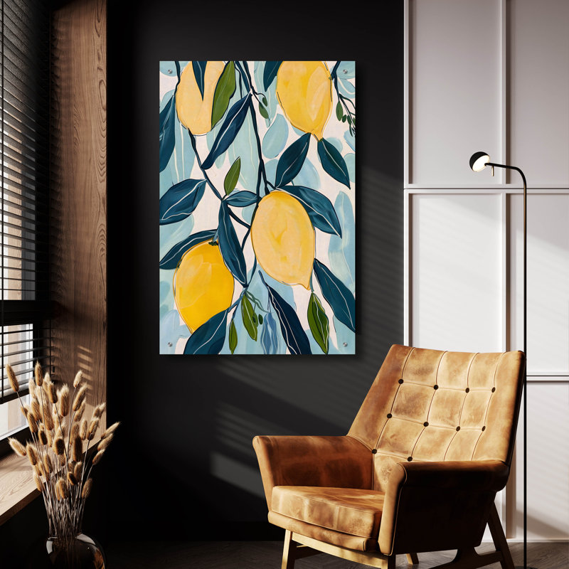 Art mural en verre «Lemon Tree» par Andreas Magnusson, H 36 po x l 24 po x P 0,2 po