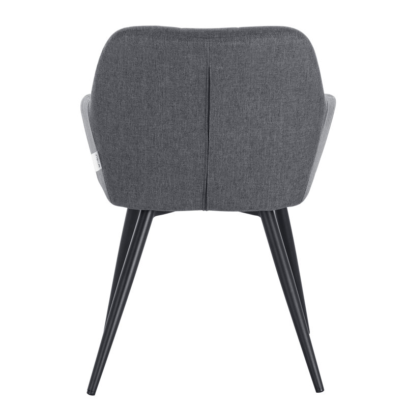 Lucerne Upholstered Dining Chair, Dark Grey