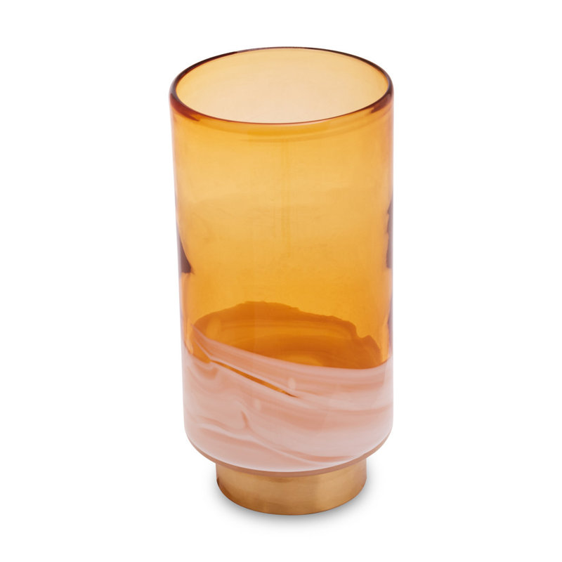 Cleo Small Amber Vase, Amber, 32cm H x 15cm W x 15cm D