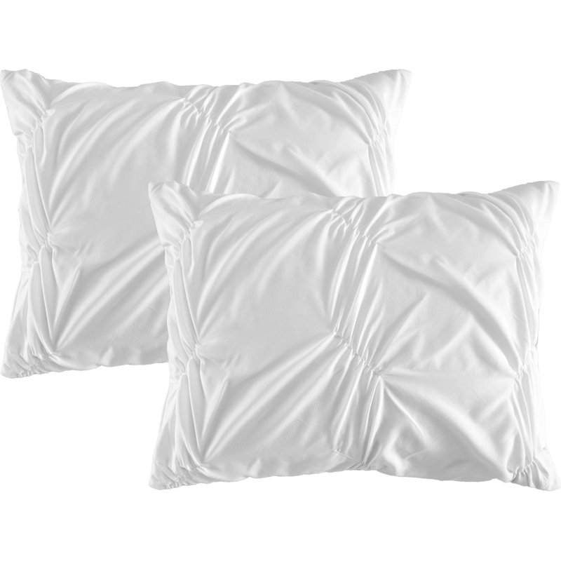 Tatum Microfiber 7 Piece Comforter Set, King Comforter + 6 Additional Pieces , White