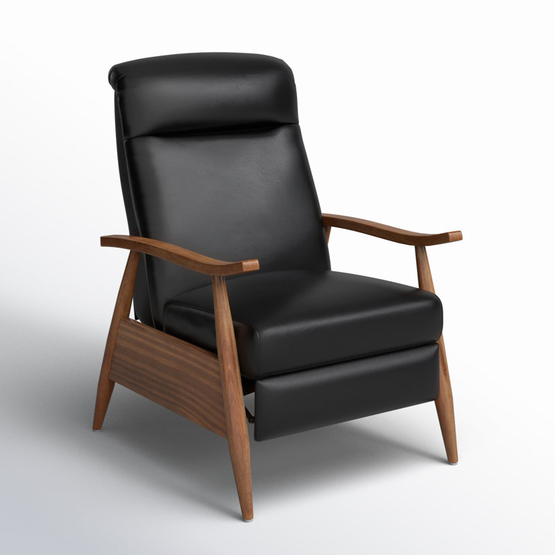 Fauteuil inclinable manuel 30 po Imona, Cuir véritable noir