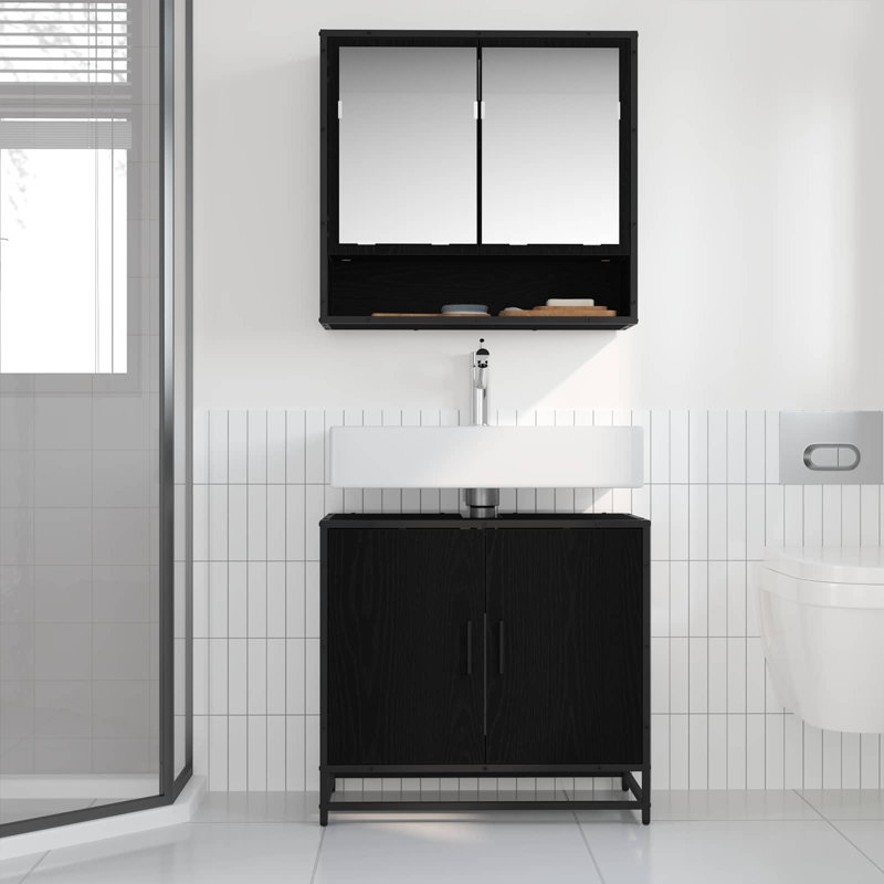 Bathroom Vanity with Basin, Black