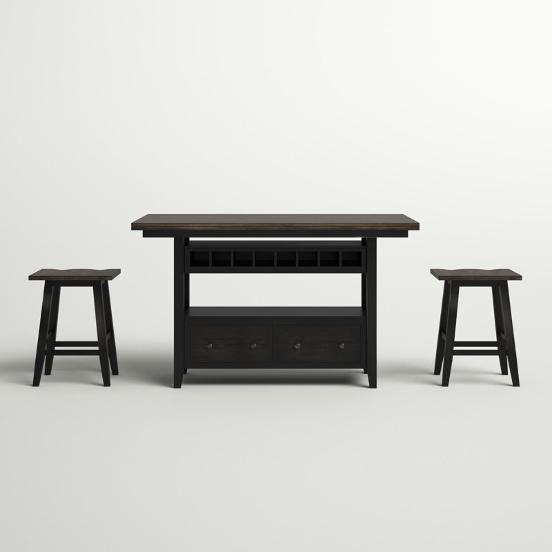 Ensemble d'îlot de cuisine Athey, Tabouret de bar (siège d’une hauteur de 30 po)