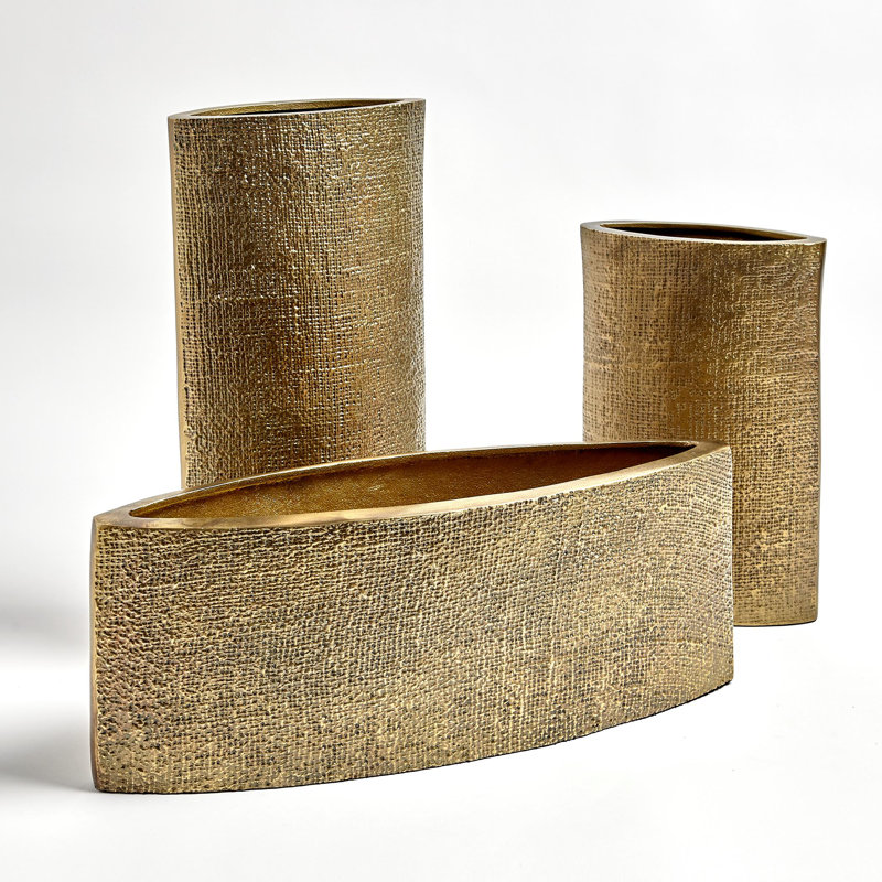 Hemp Etched Planter-Brass