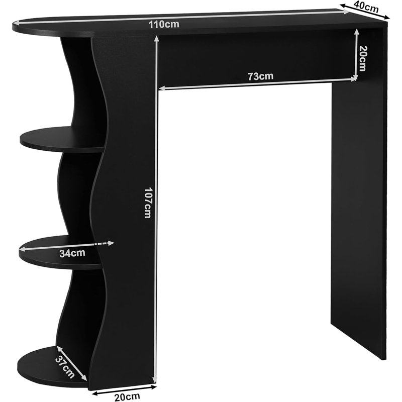Noelya Dining Table, Black