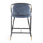 Tabouret de comptoir rembourré de 26 po de hauteur avec structure en métal (ensemble de 2)-919420604