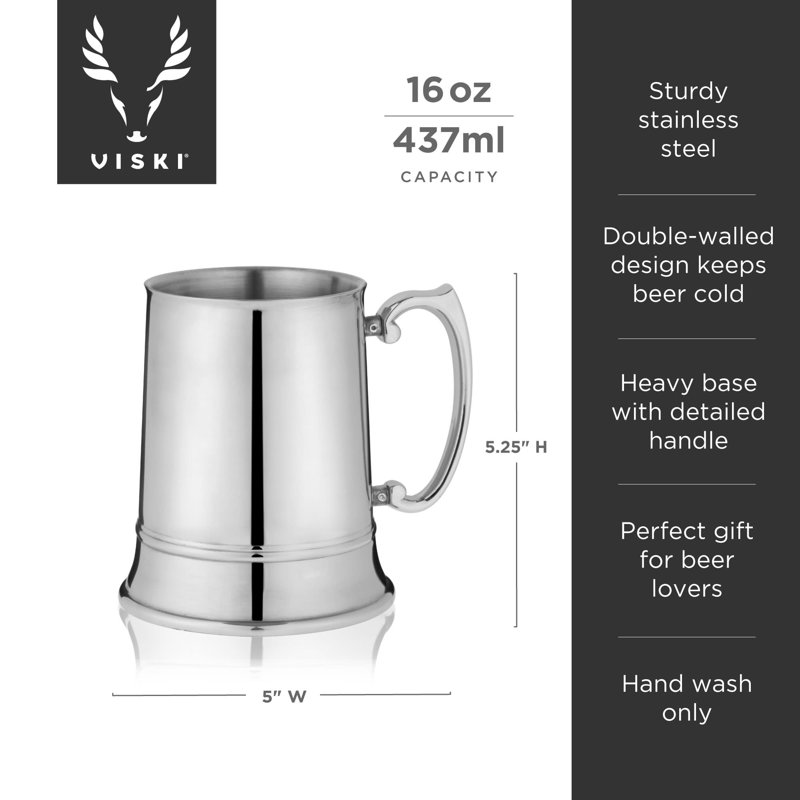 Admiral Stainless Steel Beer Stein