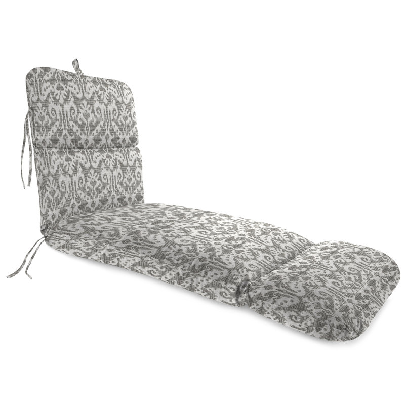 74" x 22" Outdoor Chaise Lounge Cushion with Ties and Loop