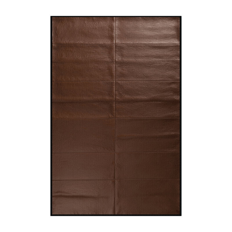 Tapis brun uni lavable à la machine, Rectangle 7 pi x 9 pi