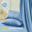 4 Piece Twin Size Sheet Set, 100% Rayon Derived from Bamboo Sheet Set, Cooling & Breathable, Luxury Silky Soft, Deep Pocket up to 16", Blue-122871992-122871996