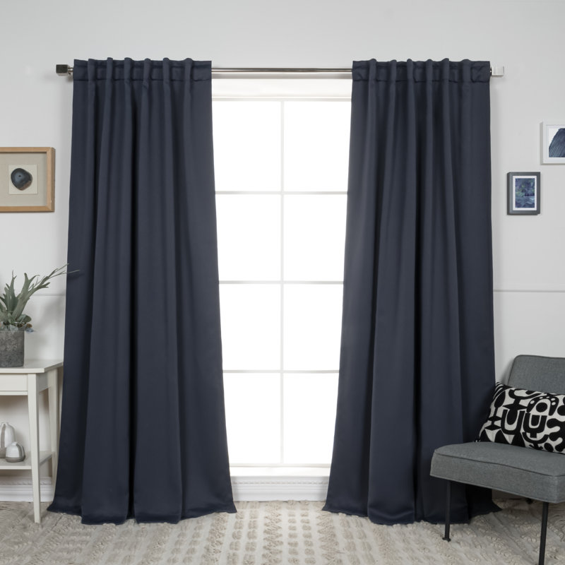 Blackout Single Curtain Panel, Dark Gray, 52" W x 96" L