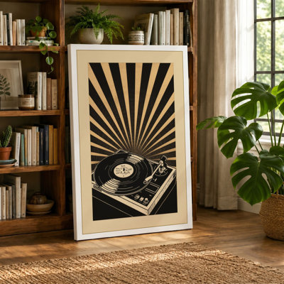 Spinning Vinyl Energy Retro - Wrapped Canvas