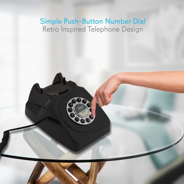 Téléphone Fixe Vintage, Téléphone de Bureau Filaire à L'ancienne avec  Bouton de Disque Design Rotatif Classique, Téléphone Filaire Rétro pour la  Maison et Le Bureau