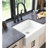 Matte Black Kitchen Pull-Down Faucet - Dual Handle Switch For Accurate Flow Control, 360-Degree Rotatable Nozzle, Quality Brass Build Bridge Style With Spray Fine And Temperature Regulation, Solid-1225814637