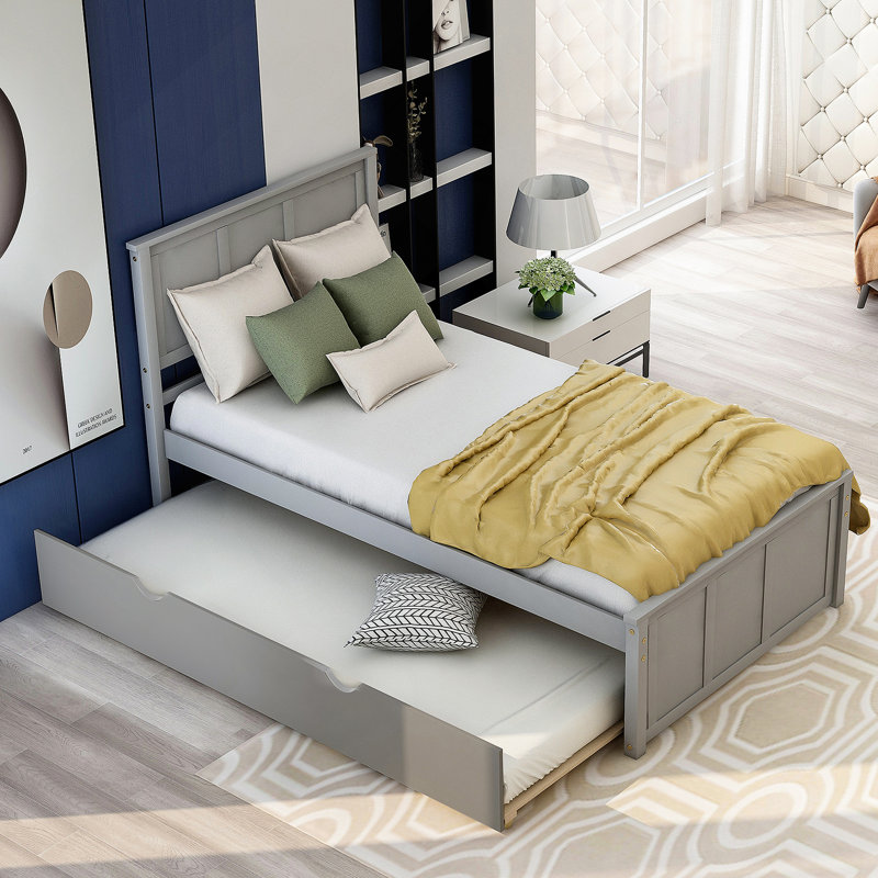 Lit plateforme avec lit gigogne