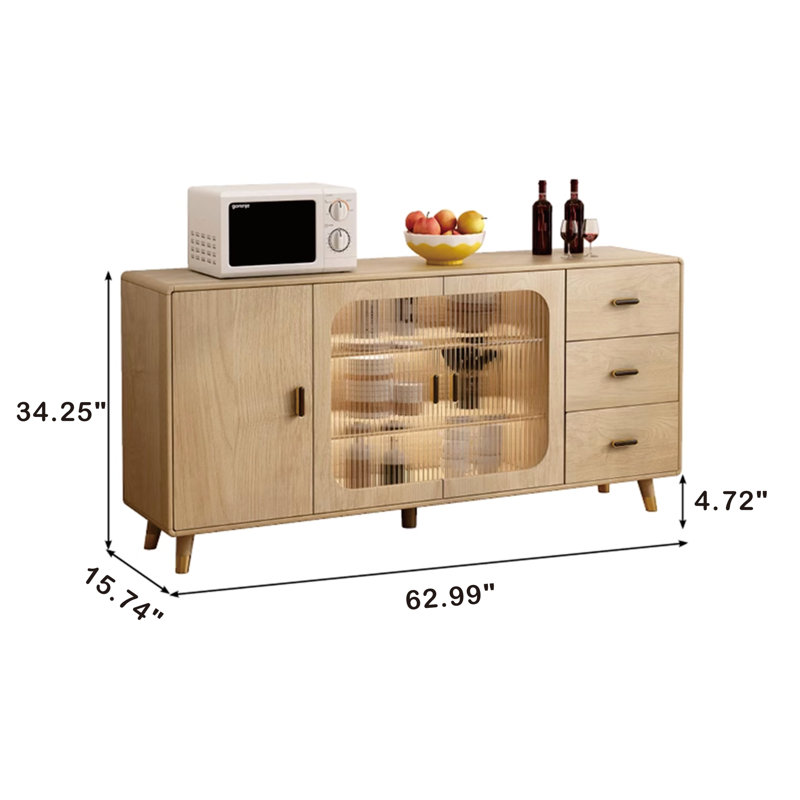 Kristia Sideboard, 34.25"H x 62.99" W x  15.74" D