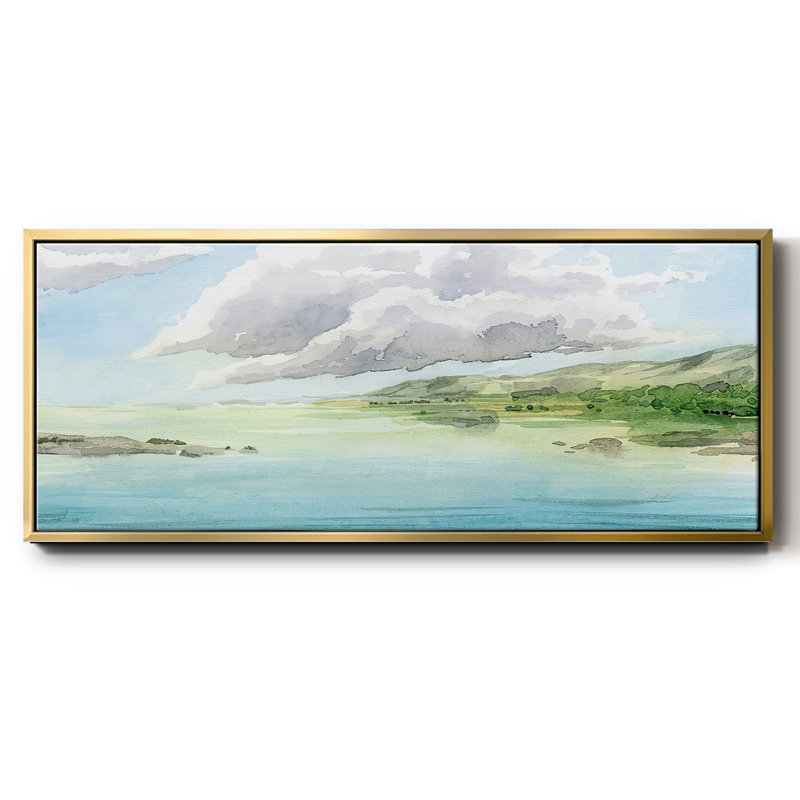 Clear Lagoon I- Framed Canvas, 20" H x 50" W