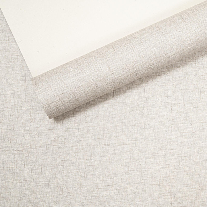  Modern Natural Linen Effect Wallpaper Plain Faux Fabric Textured Beige 901704