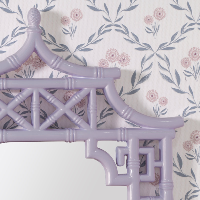Shing Resin Wall Mirror, French Lilac