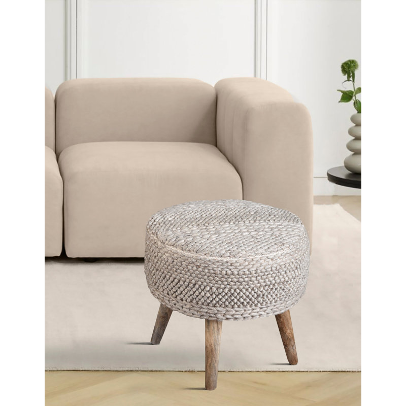 Textured Oversized Handwoven Stool