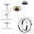Luminaire suspendu 2 lumières DEL de style cercle avec télécommande