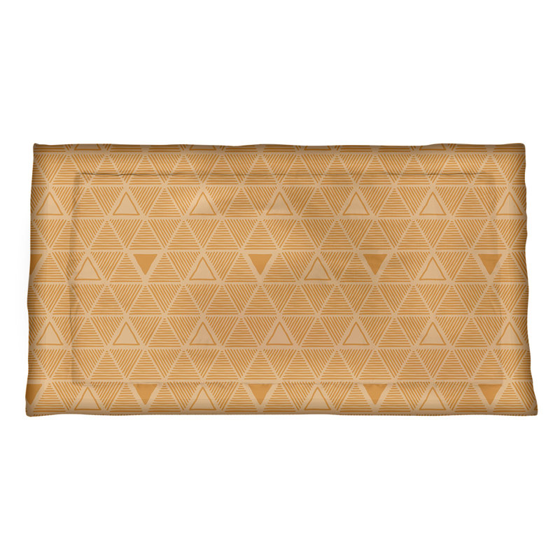 Patricia Geoffrey Polyester Geometric Sham Set, King, Microfiber, Orange
