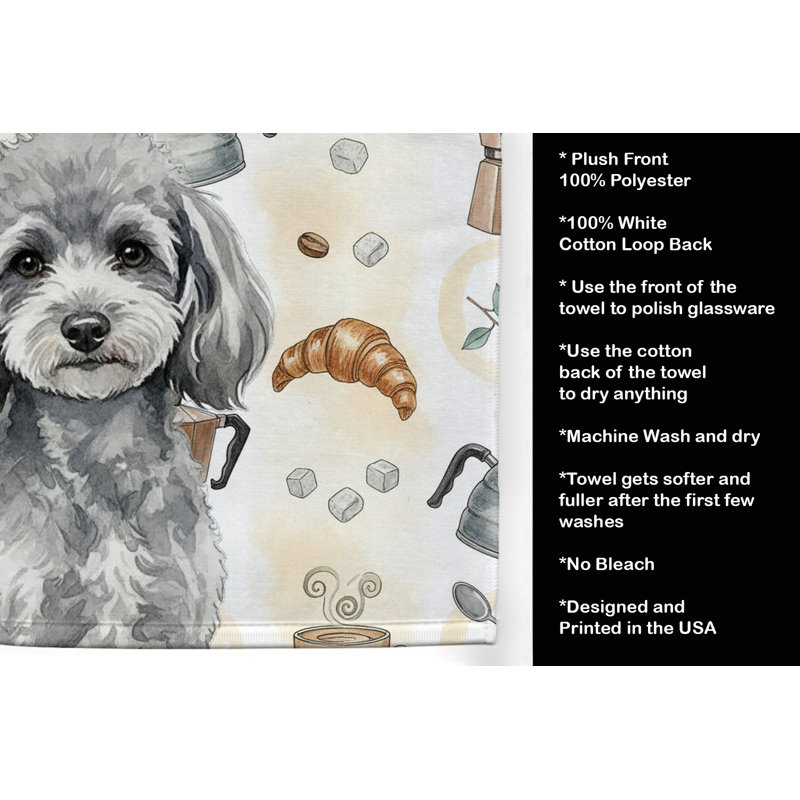 Serviette de cuisine Toy, Jouet caniche argenté