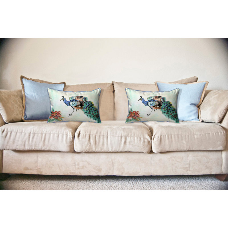 Peacock Outdoor Cushion, Large