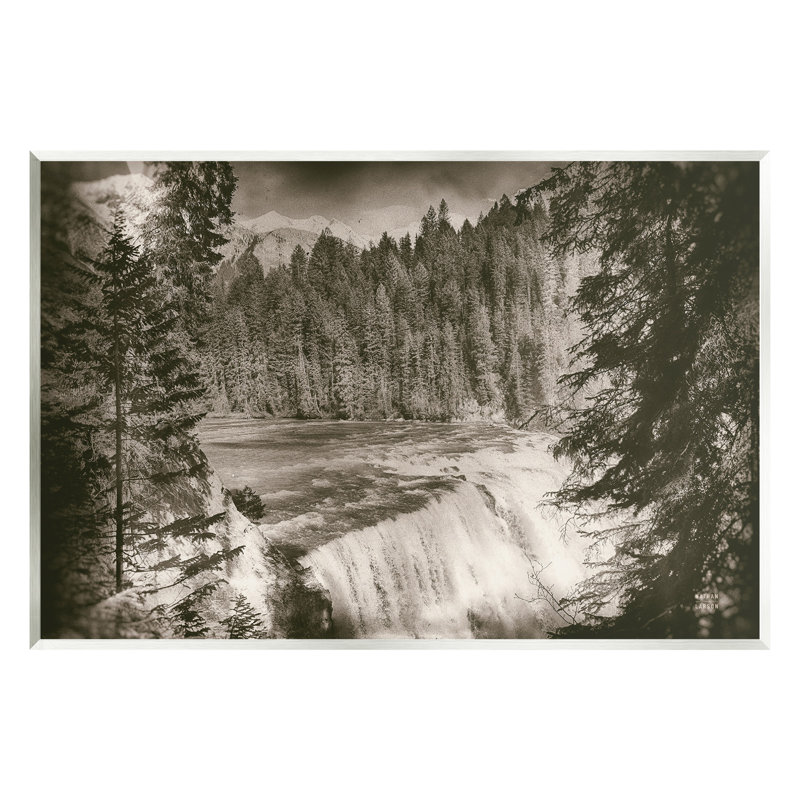 «Woodland Waterfall», art mural sur bois par Nathan Larson, Bois sans cadre, H 13 po x l 19 po x P 0,5 po