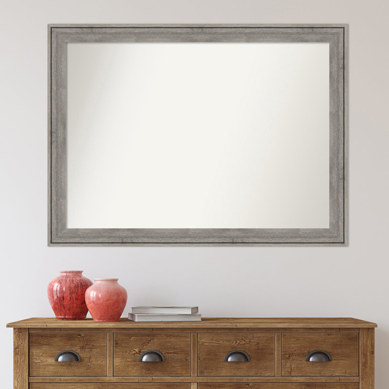 Miroir d'appoint mural gris Lissia, H 32 po x l 43 po