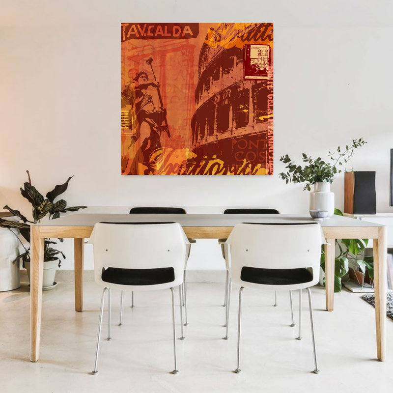 Rome, architecture contemporaine, art urbain, H 36 po x l 36 po