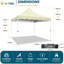 3x3m Pop Up Canopy, Easy Setup Canopy Tent with Sandbags-102424543